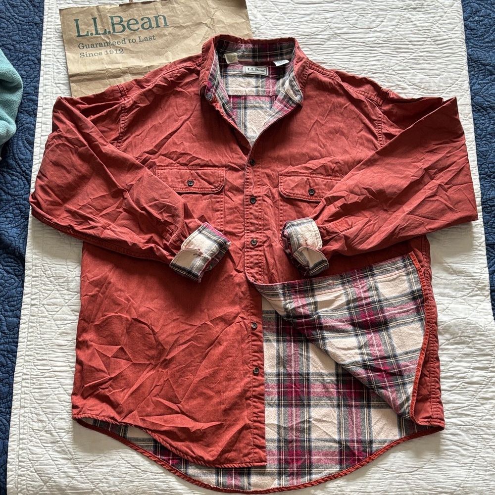 LL Bean Flannel Lined Shirt
